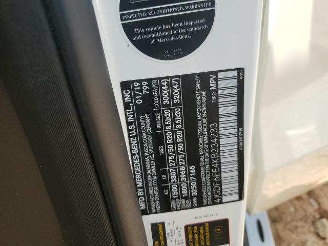 2019 MERCEDES-BENZ GLS 450 4M 4JGDF6EE4KB234233