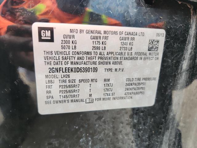 2013 CHEVROLET EQUINOX LT - 2GNFLEEK0D6390109