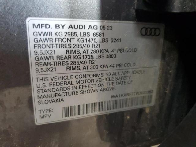 2023 AUDI Q7 PRESTIGE WA1VXBF72PD025352