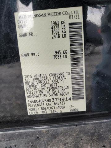 2021 NISSAN ALTIMA SV 1N4BL4DV5MN379914