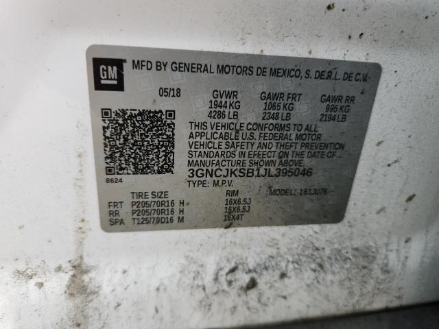2018 CHEVROLET TRAX LS 3GNCJKSB1JL395046