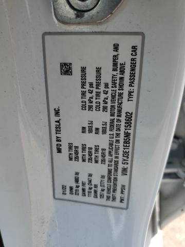 2022 TESLA MODEL 3 - 5YJ3E1EB5NF158602