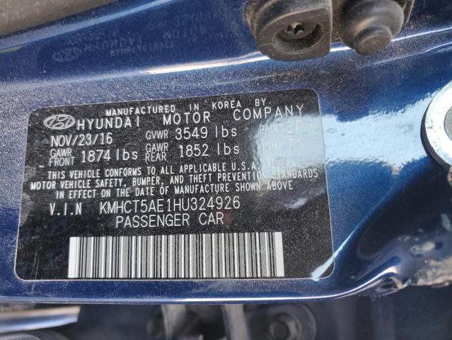 2017 HYUNDAI ACCENT SE KMHCT5AE1HU324926