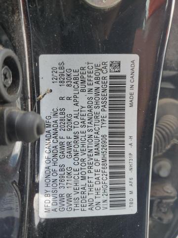 2021 HONDA CIVIC LX 2HGFC2F68MH526906
