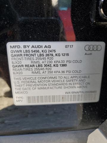 2018 AUDI Q5 PREMIUM WA1BNAFYXJ2028465