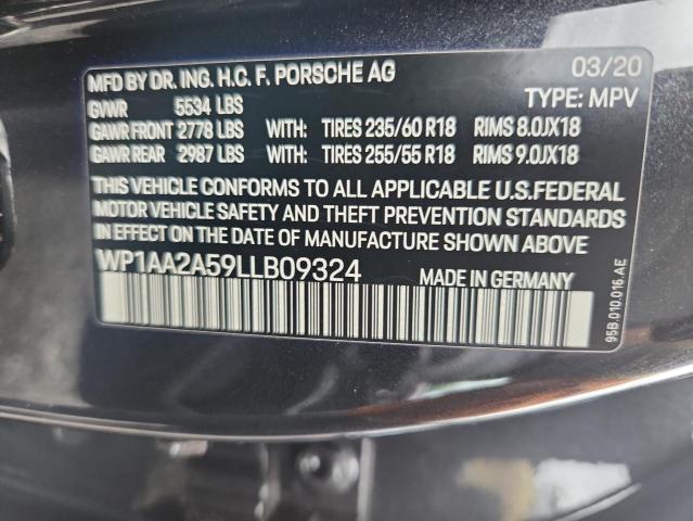 2020 PORSCHE MACAN WP1AA2A59LLB09324