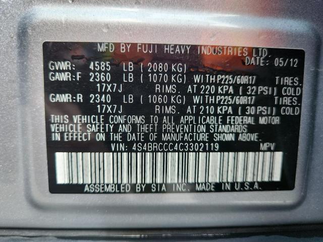 2012 SUBARU OUTBACK 2. - 4S4BRCCC4C3302119
