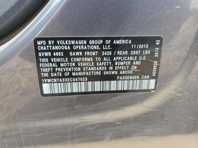 2014 VOLKSWAGEN PASSAT SEL - 1VWCN7A3XEC047023