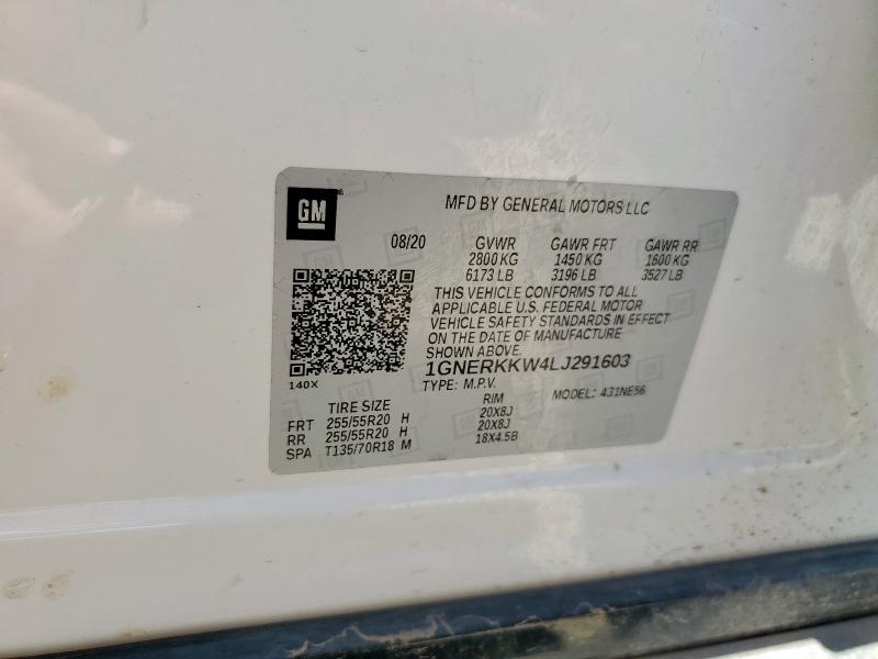 2020 CHEVROLET TRAVERSE P 1GNERKKW4LJ291603