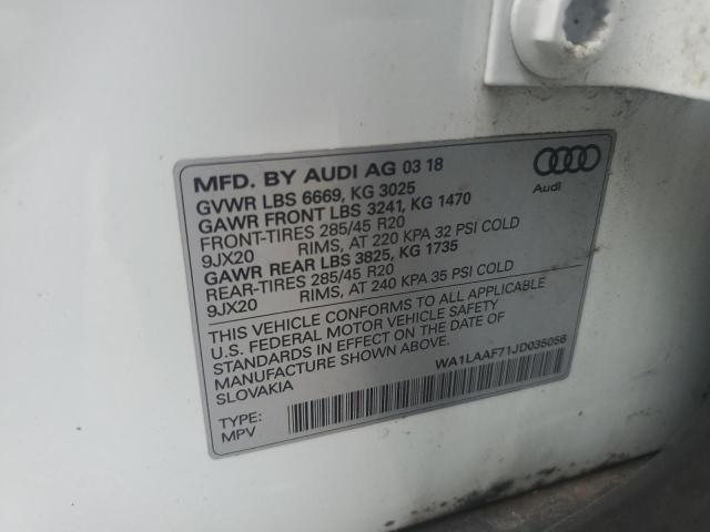 2018 AUDI Q7 PREMIUM #3292461688