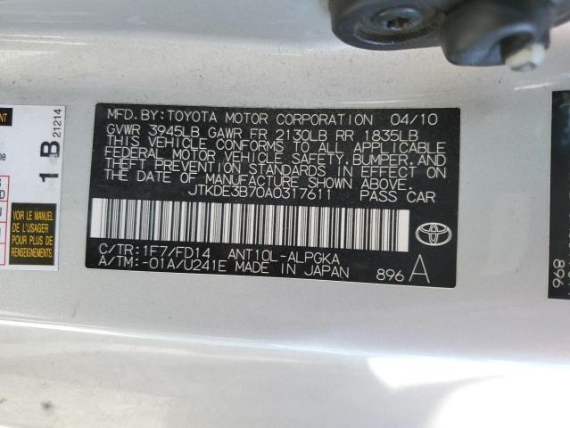 2010 TOYOTA SCION TC - JTKDE3B70A0317611