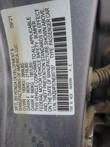 2017 HONDA INSIGHT EX 19XZE4F57NE007187