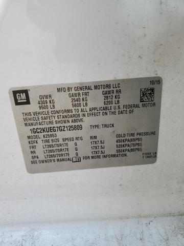 2016 CHEVROLET SILVERADO K2500 HEAVY DUTY 1GC2KUEG7GZ125809