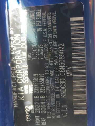 2022 KIA EV6 LIGHT KNDC3DLC8N5089022