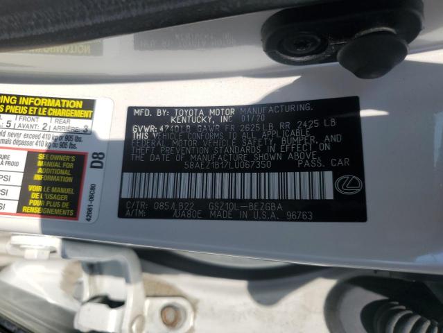 2020 LEXUS ES 350 LUXURY 58AEZ1B17LU067350