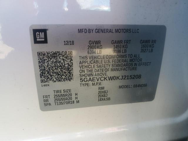 2019 BUICK ENCLAVE AV 5GAEVCKW0KJ215208