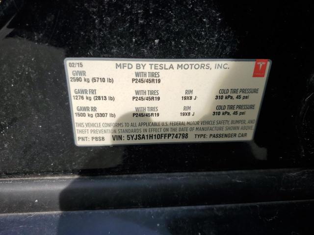 2015 TESLA MODEL S 85 5YJSA1H10FFP74798