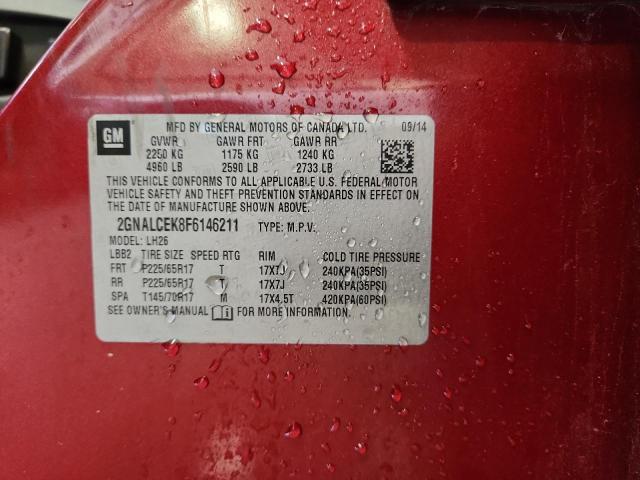 2015 CHEVROLET EQUINOX LT 2GNALCEK8F6146211