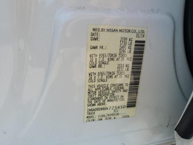 2014 NISSAN FRONTIER S - 1N6AD0ER6EN725450