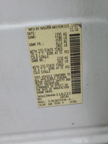 2017 NISSAN MURANO S 5N1AZ2MH4HN116222