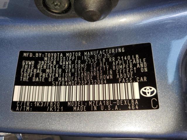2025 TOYOTA COROLLA LE - 5YFB4MDE2SP312064