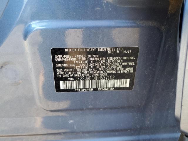 2017 SUBARU FORESTER 2 JF2SJABC4HH537102