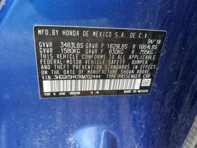 2019 HONDA FIT LX 3HGGK5H47KM702444