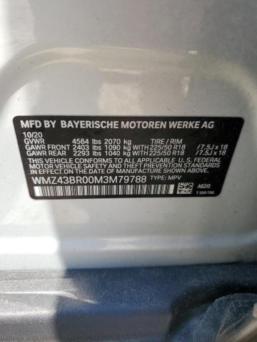2021 MINI COOPER COU WMZ43BR00M3M79788