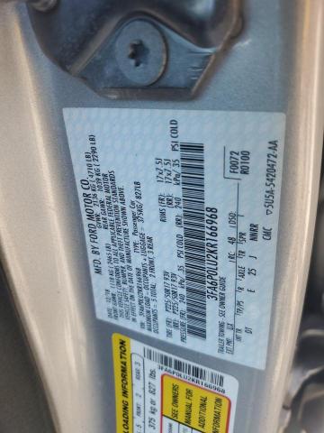 2019 FORD FUSION SE 3FA6P0LU2KR166968