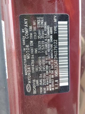 2017 HYUNDAI TUCSON LIMITED KM8J3CA23HU379122