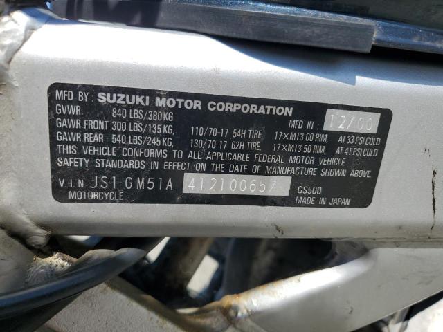 2001 SUZUKI GS500 JS1GM51A412100657