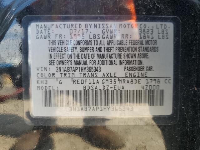 2017 NISSAN SENTRA S 3N1AB7AP1HY365343