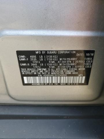 2019 SUBARU OUTBACK 2.5I 4S4BSABC2K3249090