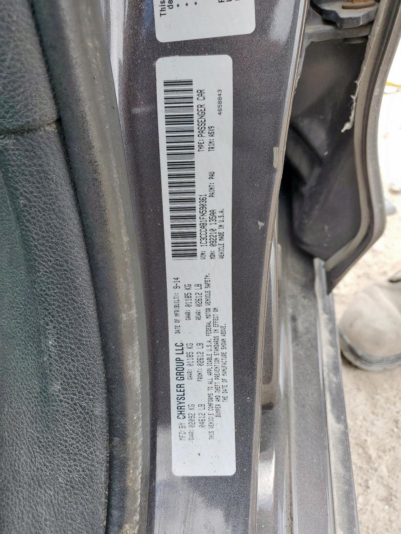 2015 CHRYSLER 200 LIMITE 1C3CCCAB1FN590361