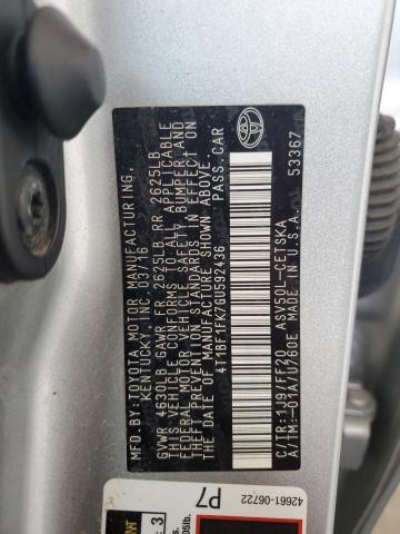 2016 TOYOTA CAMRY LE 4T1BF1FK7GU592436