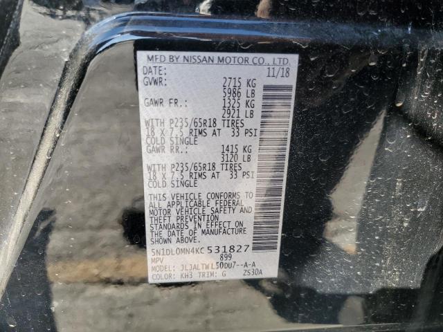 2019 INFINITI QX60 LUXE 5N1DL0MN4KC531827