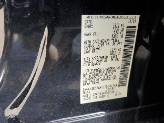 2019 NISSAN TITAN SV 1N6AA1E57KN534093