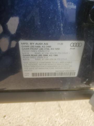 2021 AUDI Q5 PREMIUM WA1AAAFY0M2035971