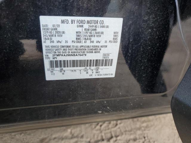 2022 FORD EDGE SEL - 2FMPK4J96NBA76479