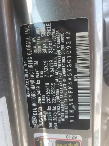 2016 KIA SORENTO SX - 5XYPK4A5XGG109242