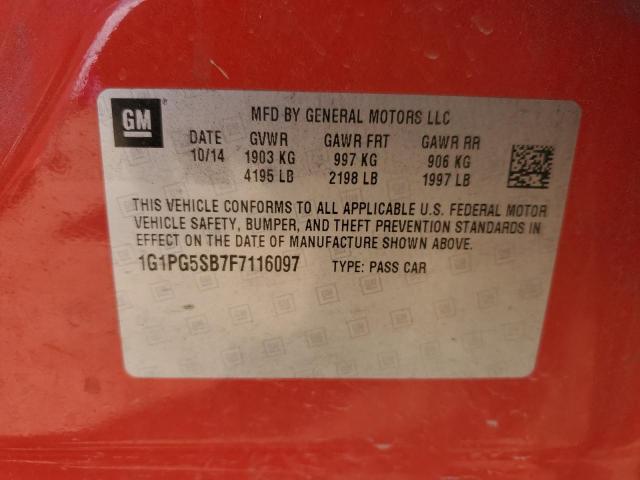 2015 CHEVROLET CRUZE LTZ 1G1PG5SB7F7116097