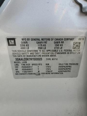 2017 CHEVROLET EQUINOX LT #3291435141