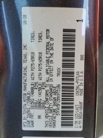2021 TOYOTA TUNDRA CREWMAX LIMITED 5TFHY5F15MX973106