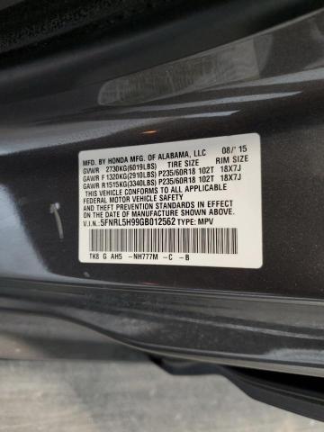 2016 HONDA ODYSSEY TO 5FNRL5H99GB012562