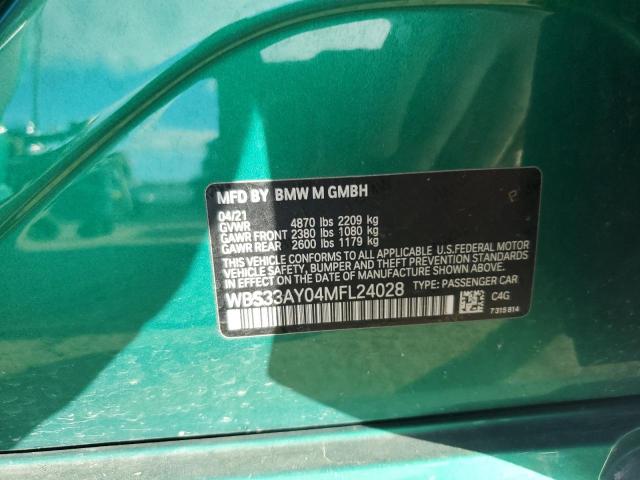 2021 BMW M3 COMPETITION WBS33AY04MFL24028