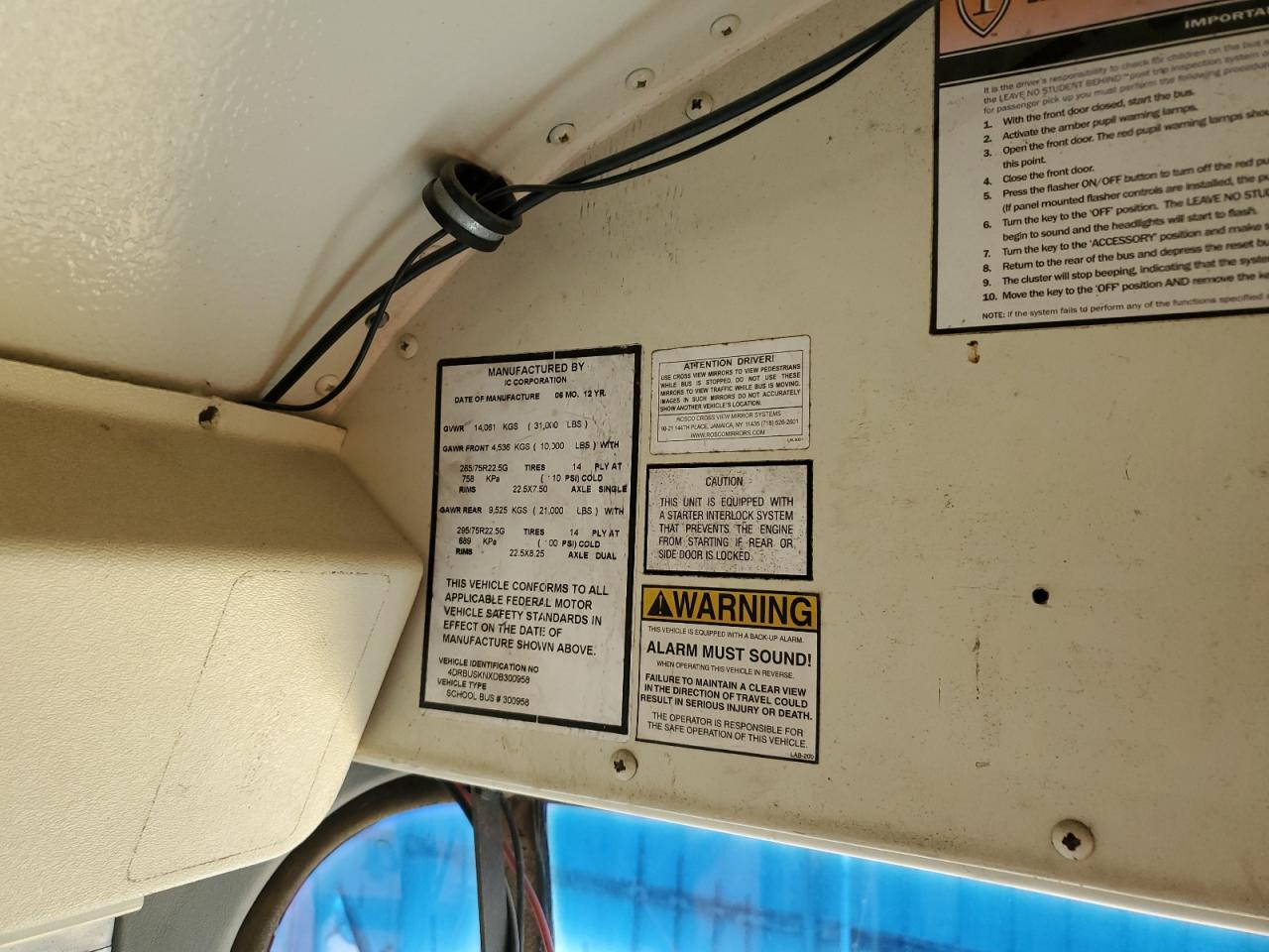 Lot #3231281103 2013 IC CORPORATION CE SERIES SCHOOL