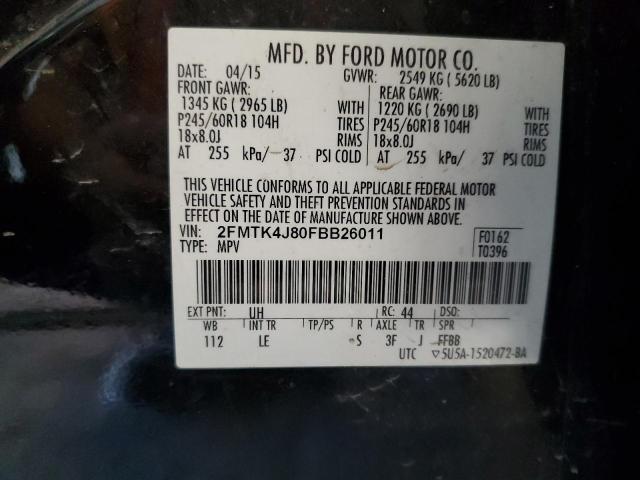 2015 FORD EDGE SEL - 2FMTK4J80FBB26011