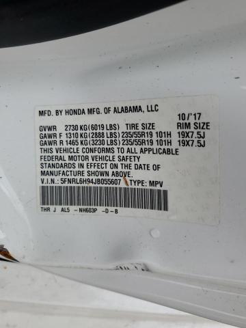 2018 HONDA ODYSSEY EL 5FNRL6H94JB055607