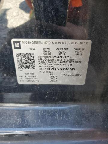 2018 CHEVROLET SILVERADO 3GCUKREC2JG510740