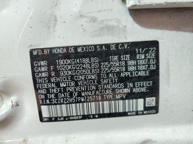 2023 HONDA HR-V SPORT 3CZRZ2H57PM725718